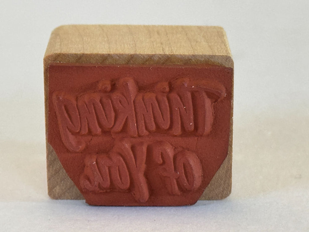 Thinking Of You Wooden Rubber Stamp Friendship Crafting Card Making Message Word