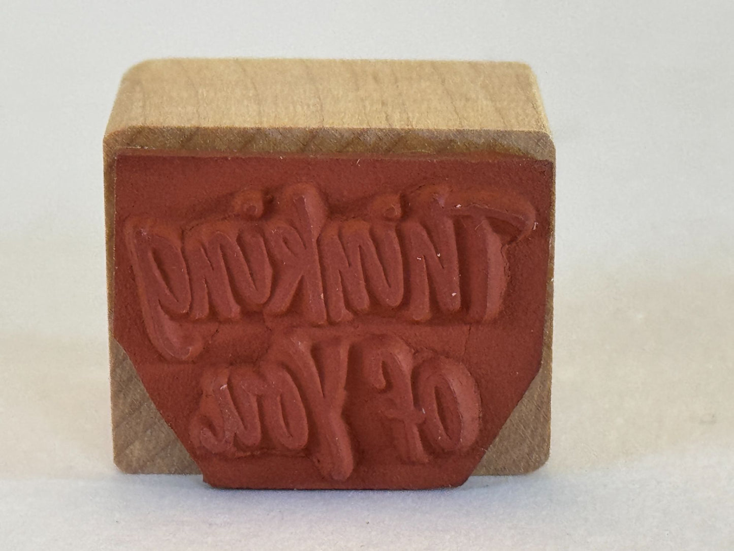 Thinking Of You Wooden Rubber Stamp Friendship Crafting Card Making Message Word