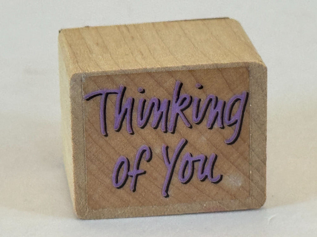 Thinking Of You Wooden Rubber Stamp Friendship Crafting Card Making Message Word