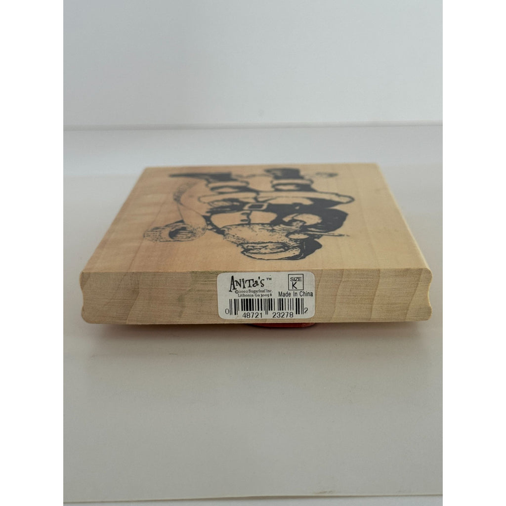 Anitas Rubber Stamp Santa Claus Naughty or Nice List Checking it Twice Large Big