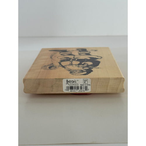 Anitas Rubber Stamp Santa Claus Naughty or Nice List Checking it Twice Large Big