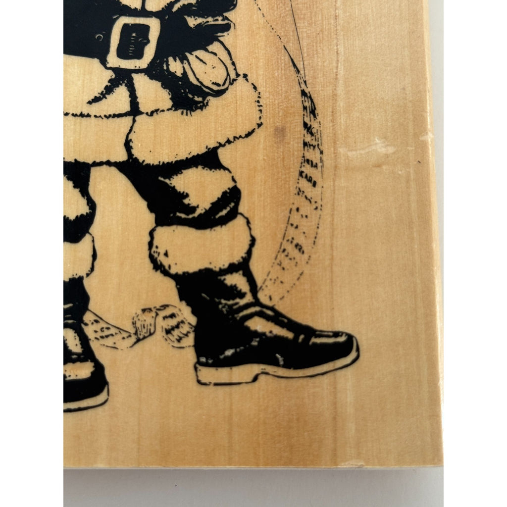 Anitas Rubber Stamp Santa Claus Naughty or Nice List Checking it Twice Large Big