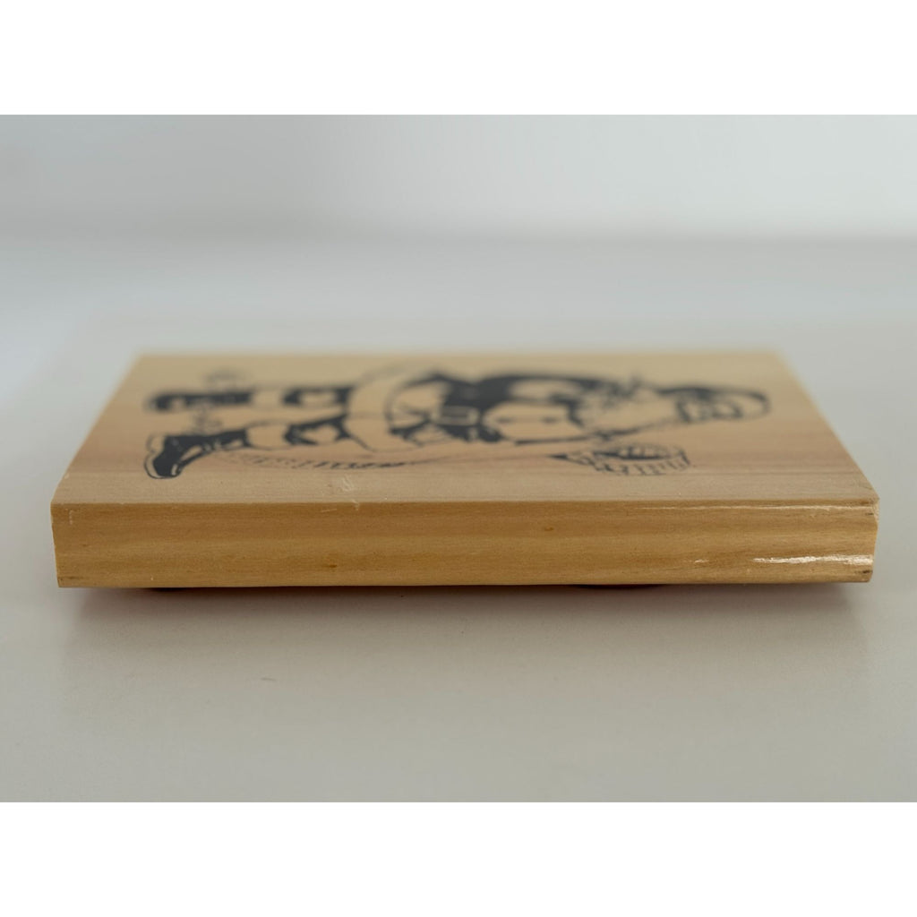 Anitas Rubber Stamp Santa Claus Naughty or Nice List Checking it Twice Large Big