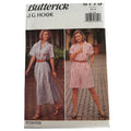 Butterick Sewing Pattern 6775 90s Shirt Dress Shorts Preppy Summer Outfit Skirt 6-10 Uncut