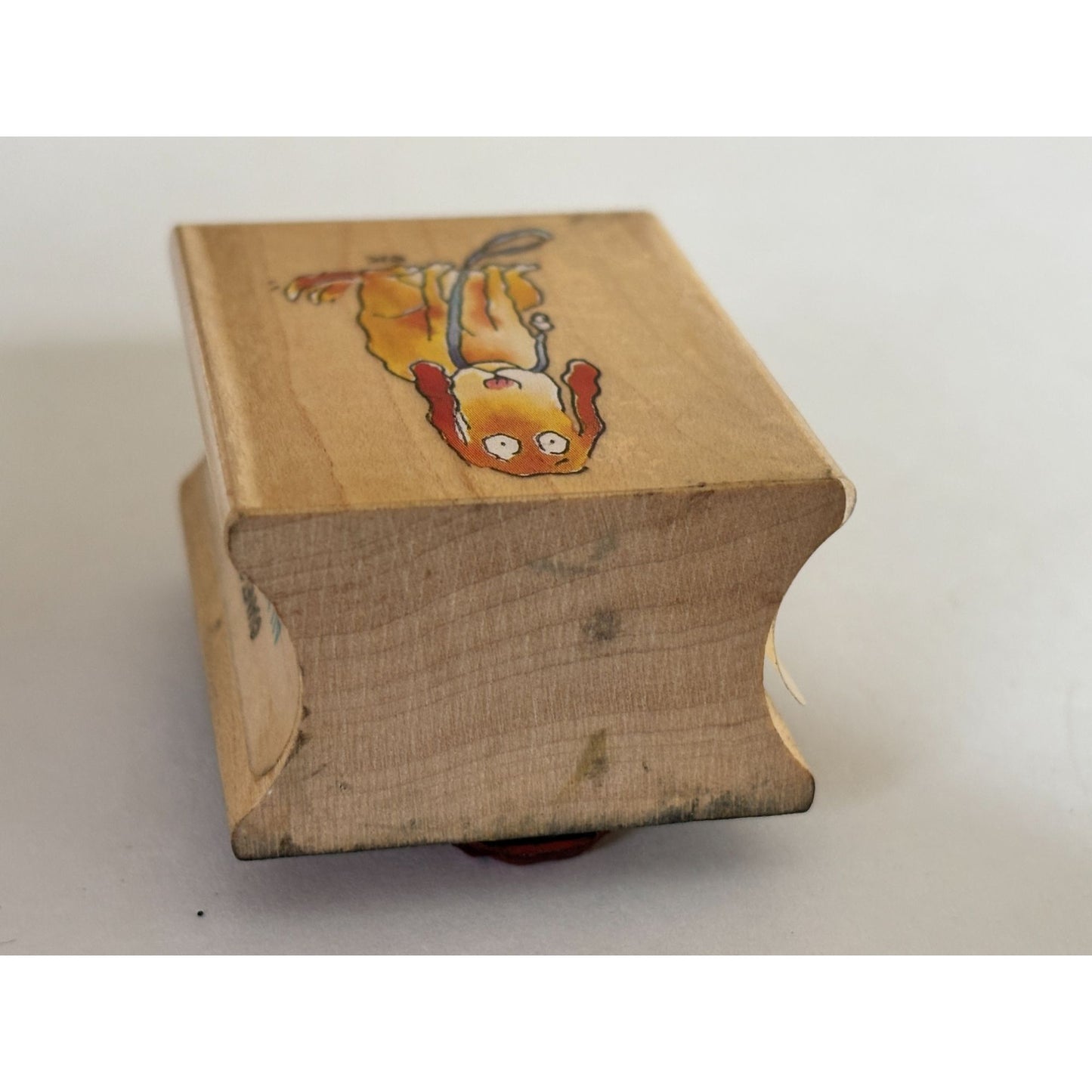 All Night Media Rubber Stamp Dog Walking Leash Pet Walkies Animal Wood Mounted