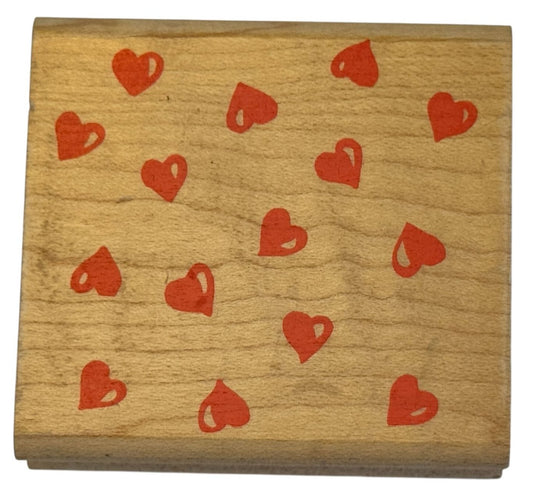 Rubber Stampede Rubber Stamp Hearts Abound Love Background Cardmaking Valentine