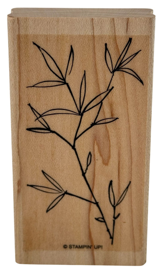 Stampin Up Rubber Stamp Bamboo Plant Background Nature Outdoors Card Making Wood