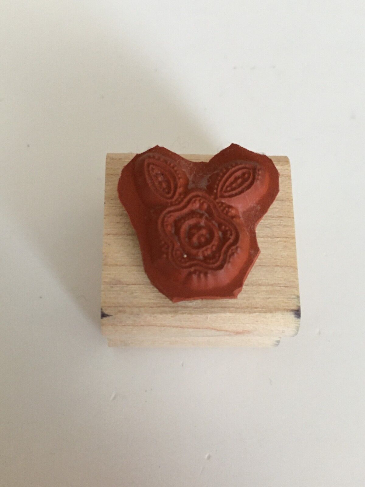 Stampin Up Rubber Stamp Flower with Button Country Nature Tiny Small Card Making