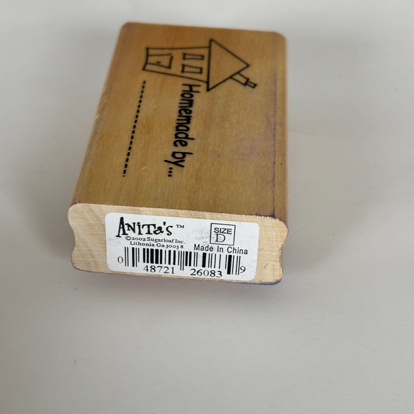 Anitas Rubber Stamp Homemade By Label Handmade Gift Tag Artisan Baker Crafter