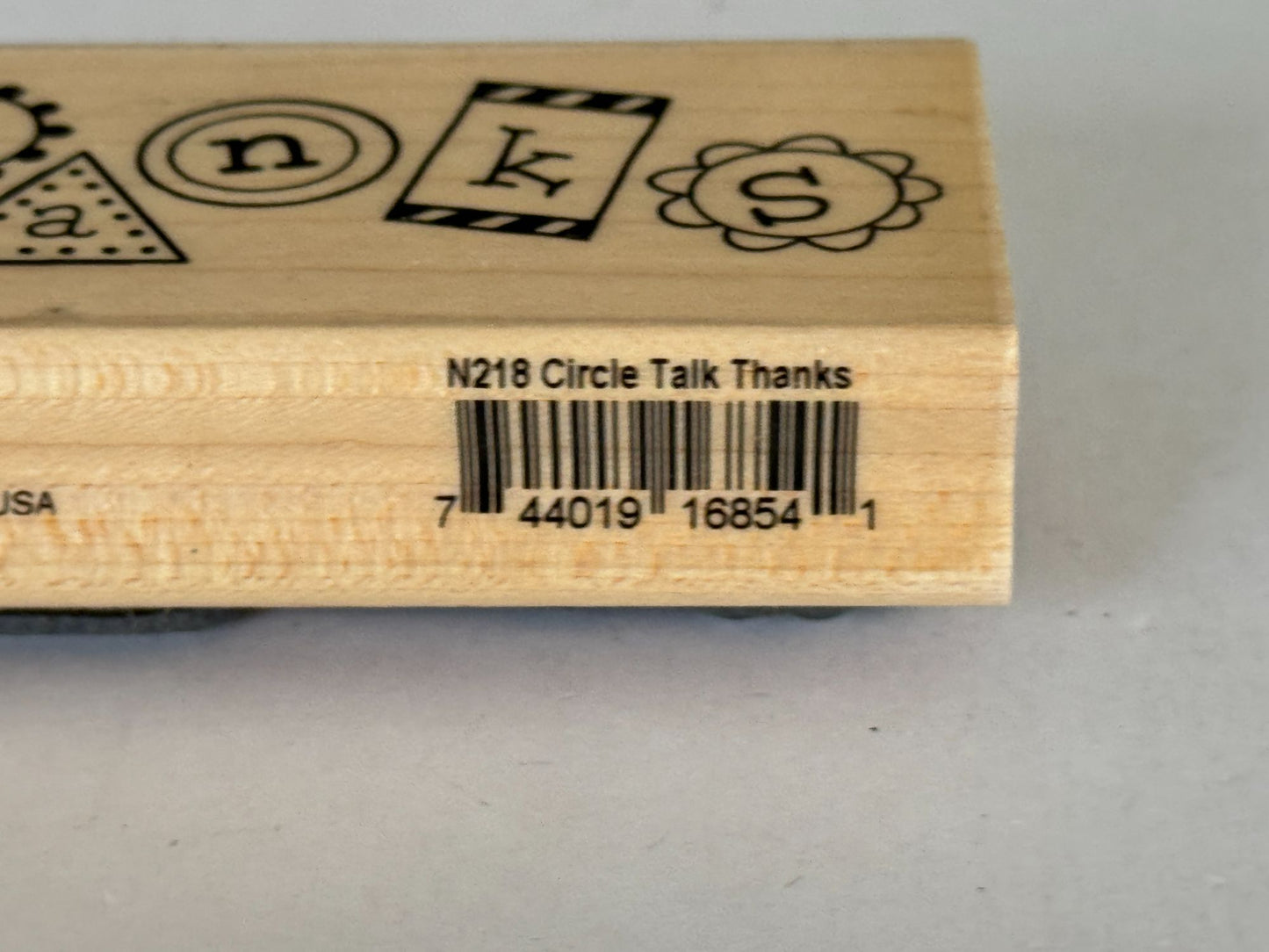 Stampendous Rubber Stamp Circle Talk Thanks Thank You Card Making Word Sentiment