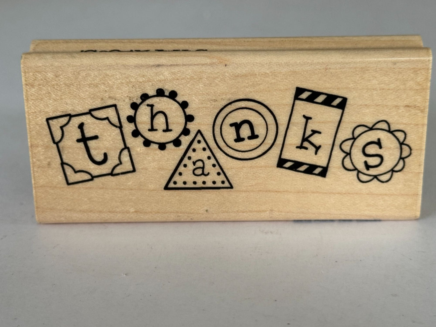 Stampendous Rubber Stamp Circle Talk Thanks Thank You Card Making Word Sentiment