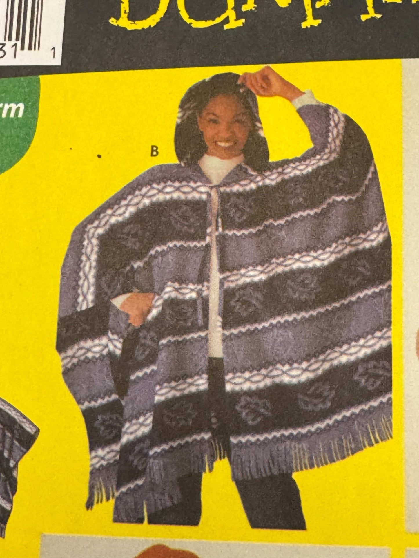 Simplicity Sewing Pattern for Dummies 5433 Poncho Scarf Hat Fanny Pack Bag Uncut