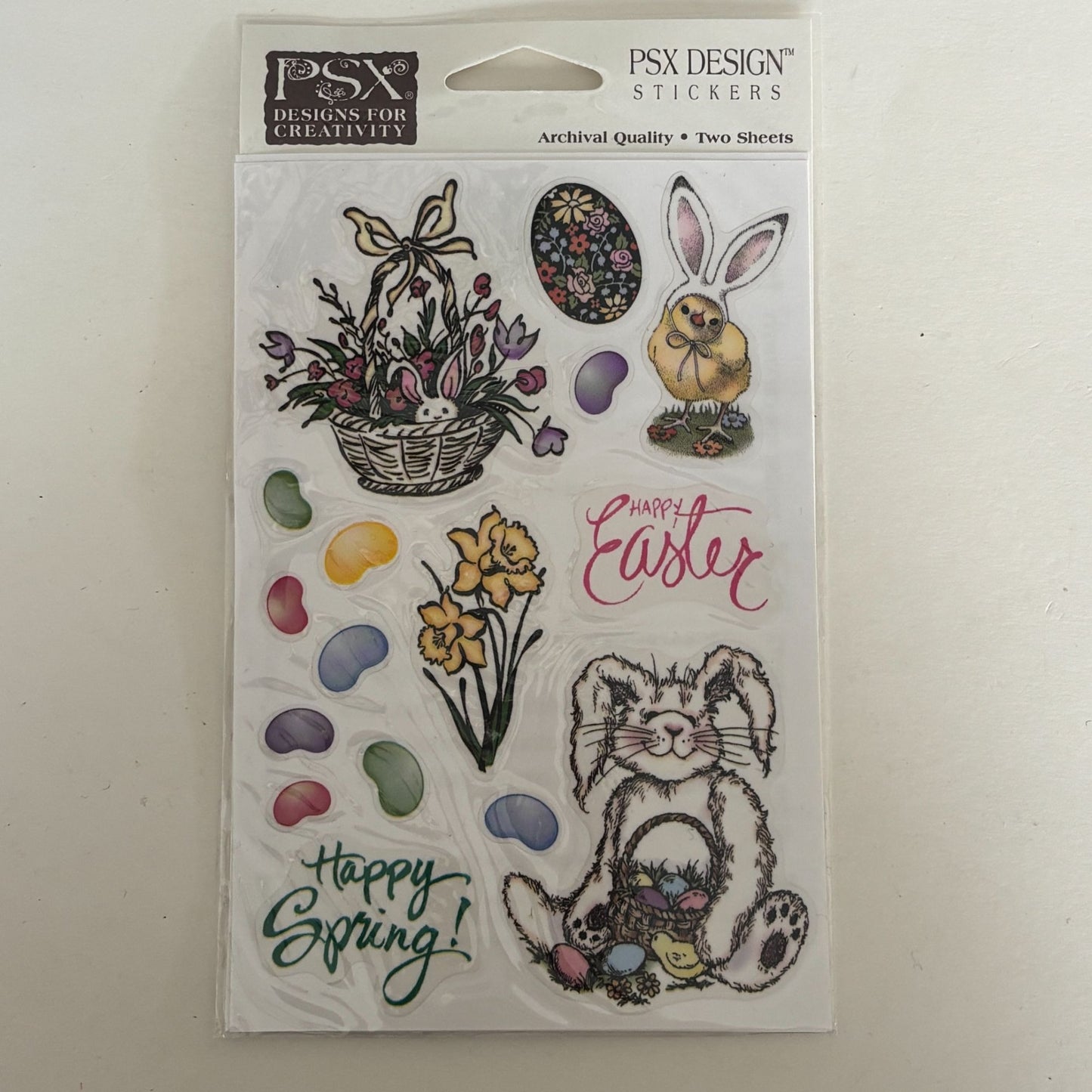 PSX Sticker Set Easter Bunny Eggs Spring Jelly Beans Chic Cardmaking Craft Scrapbooking SH6438
