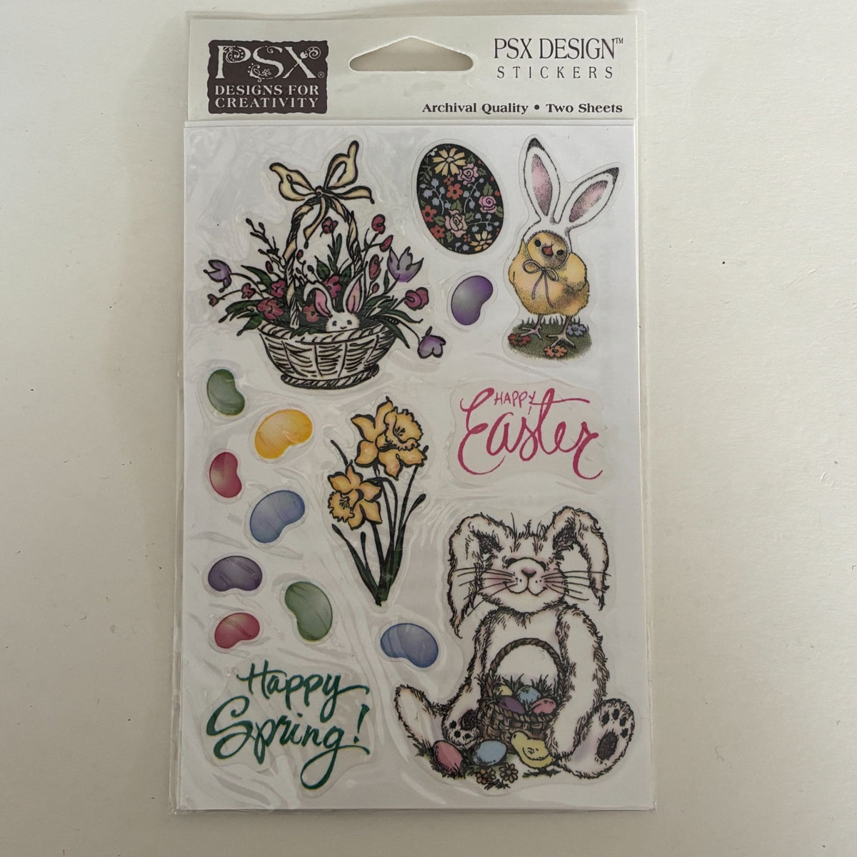 PSX Sticker Set Easter Bunny Eggs Spring Jelly Beans Chic Cardmaking Craft Scrapbooking SH6438