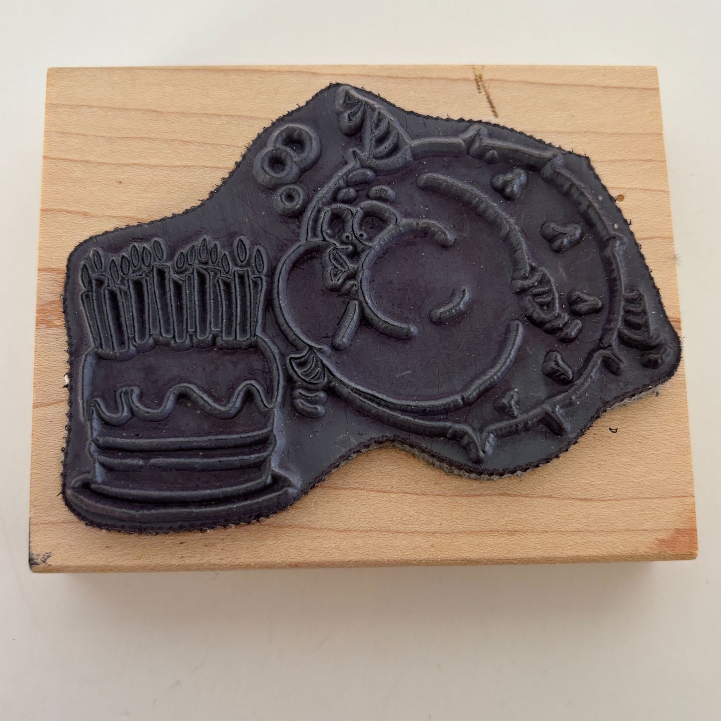 Art Impressions Rubber Stamp Deep Breath Birthday Fish Blowing Cake Candle 4595