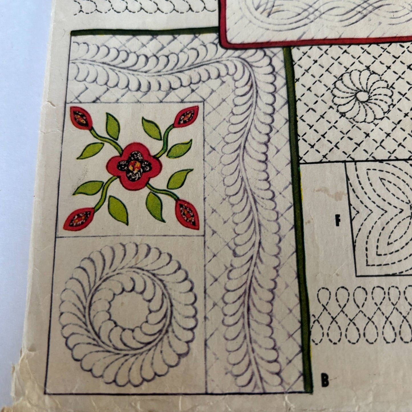 McCalls 2330 Quilt Blocks Pattern Patchwork Applique Motifs Borders 50s 1959 Mid Century Sewing