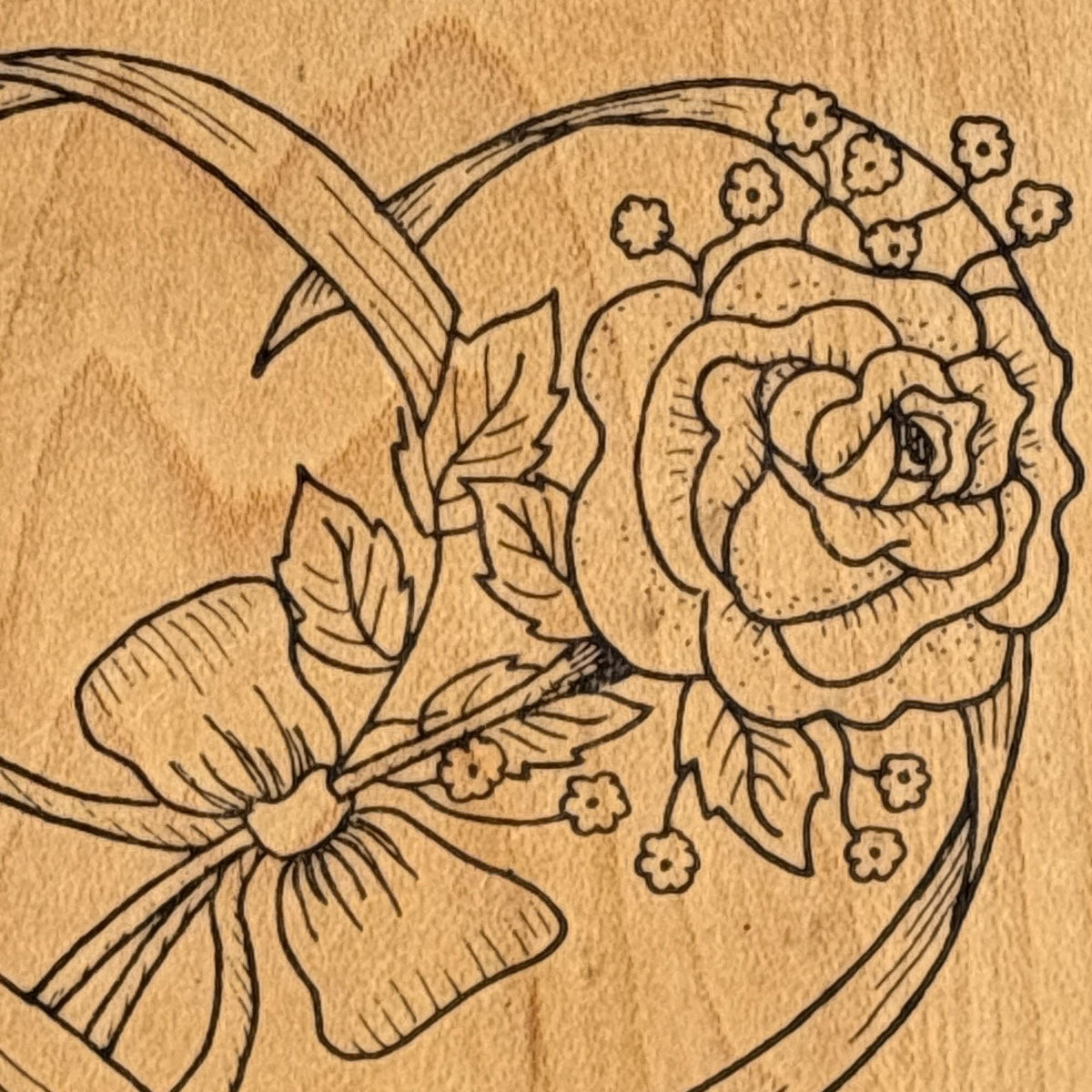 Great Impressions Rubber Stamp Heart Rose Mothers Day Cardmaking Love Wedding Anniversary Paper Crafting