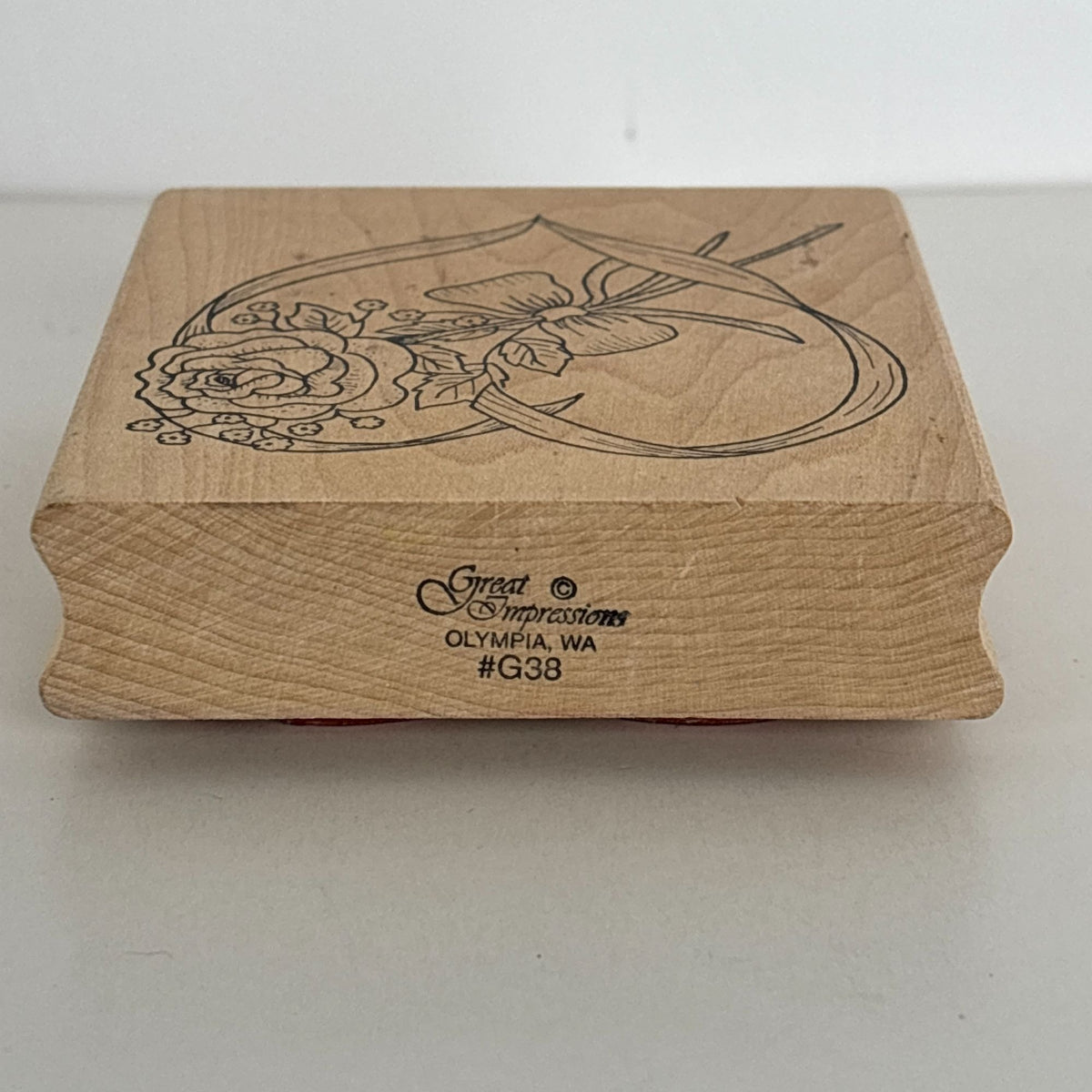 Great Impressions Rubber Stamp Heart Rose Mothers Day Cardmaking Love Wedding Anniversary Paper Crafting