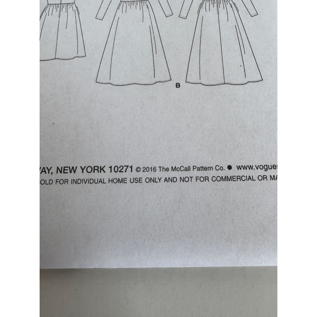 Vogue Sewing Pattern V9197 Misses Dress Pockets Easy Cup size A, B C D 6-14 UC