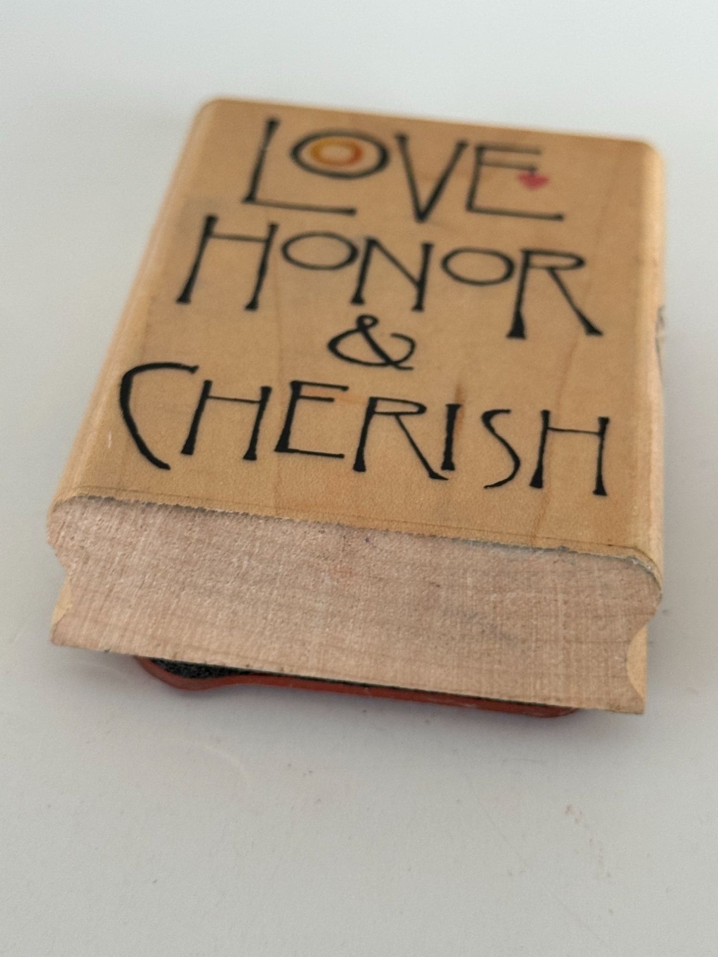 Inkadinkado Rubber Stamp Love Honor Cherish Wedding Anniversary Card Making Word