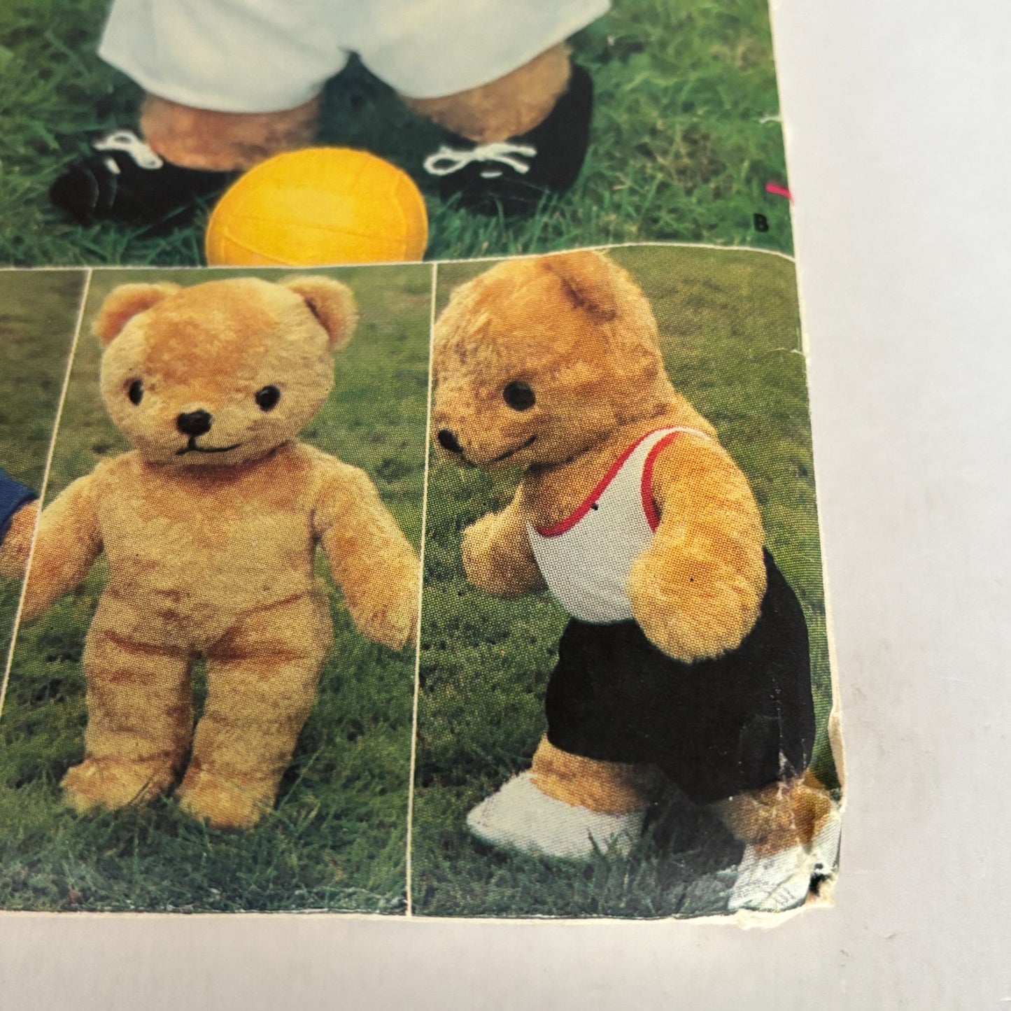 Butterick Sewing Pattern 201 Teddy Bear Stuffed Animal Plush Toy Vintage 1980s Uncut