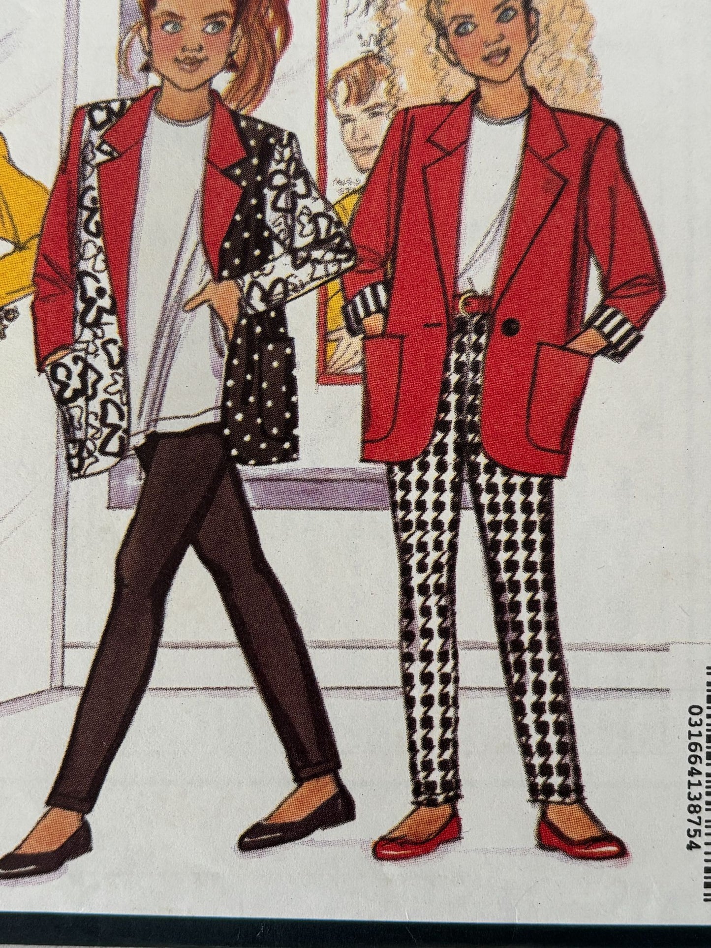 Butterick Sewing Pattern 6290 Oversized Blazer Pants 90s Retro Girls 7 8 10 UC