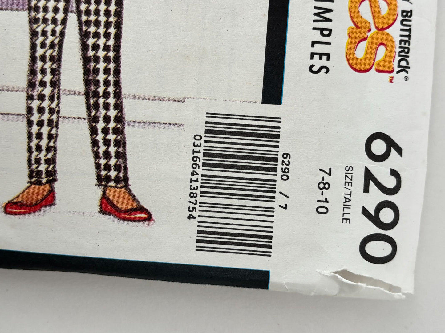 Butterick Sewing Pattern 6290 Oversized Blazer Pants 90s Retro Girls 7 8 10 UC