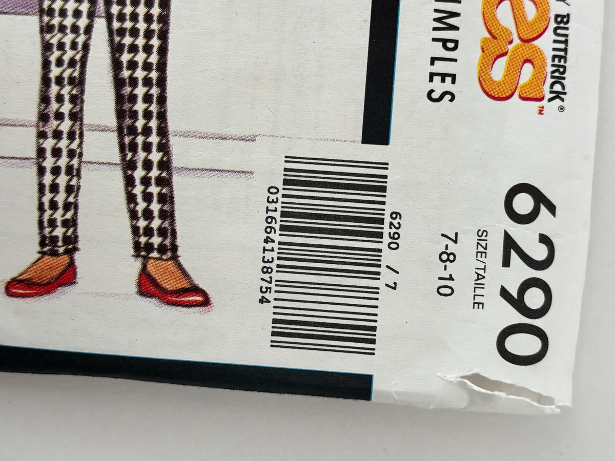 Butterick Sewing Pattern 6290 Oversized Blazer Pants 90s Retro Girls 7 8 10 UC