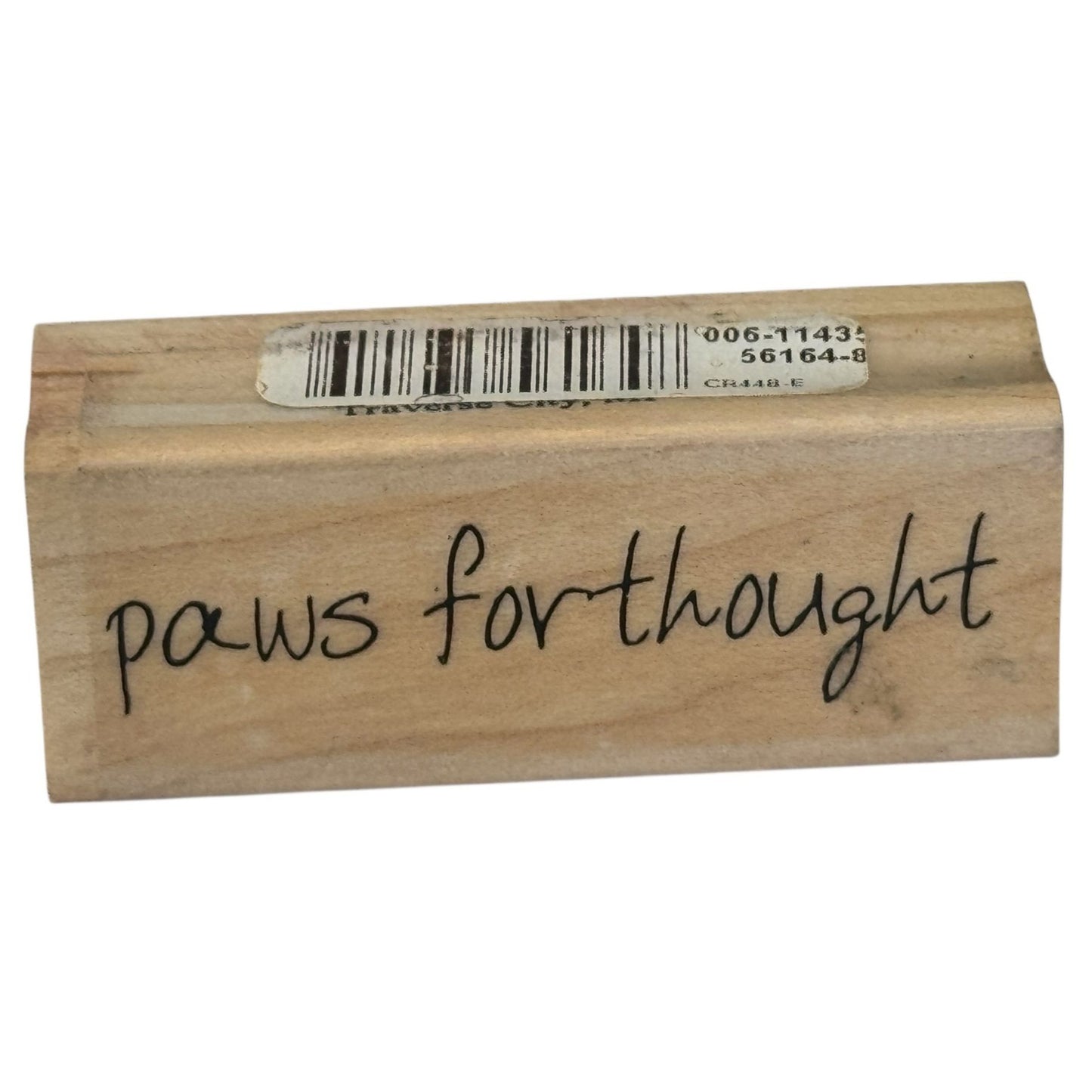 Custers Last Stamp Rubber Stamp Paws For Thought Animal Pet Pause Pun Words