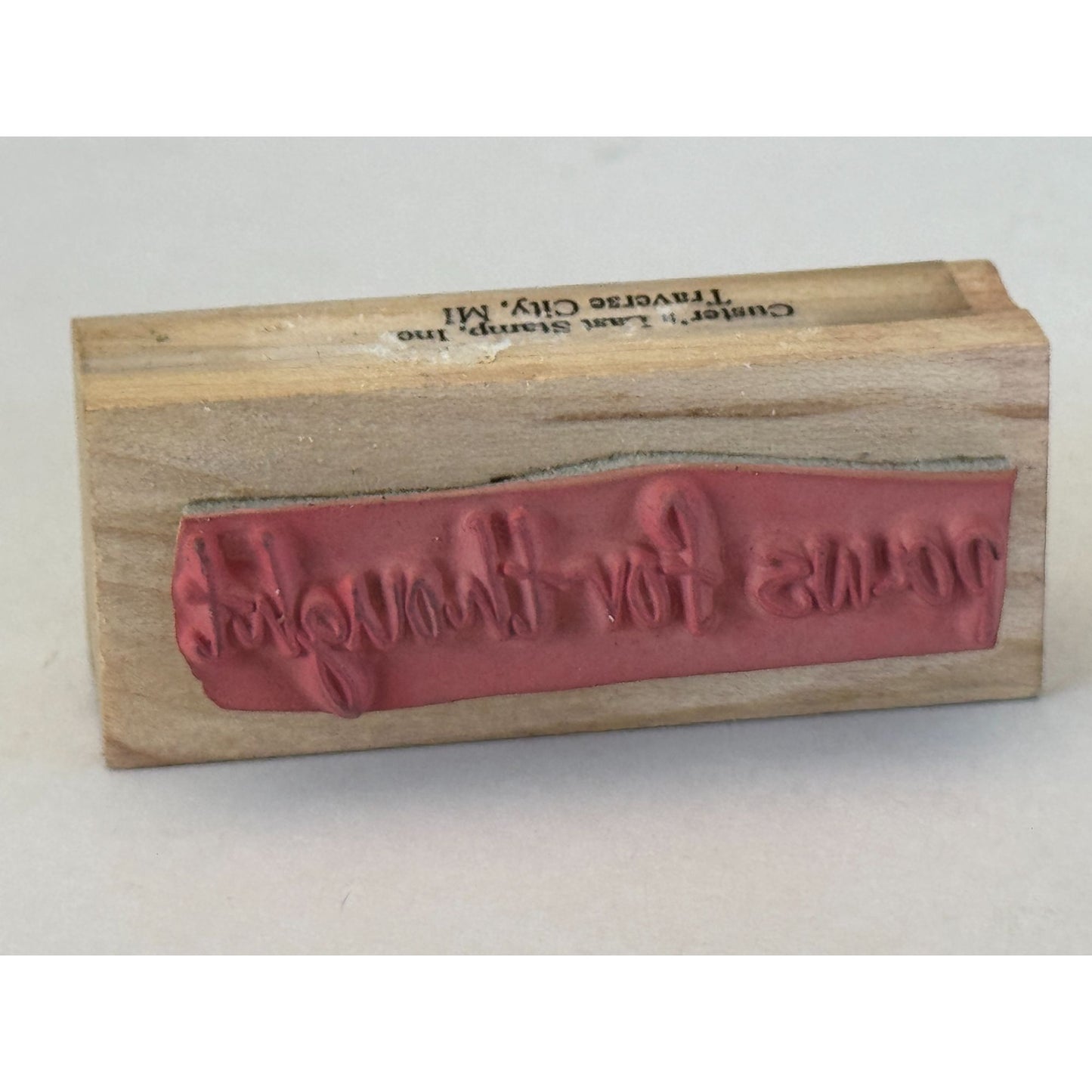 Custers Last Stamp Rubber Stamp Paws For Thought Animal Pet Pause Pun Words
