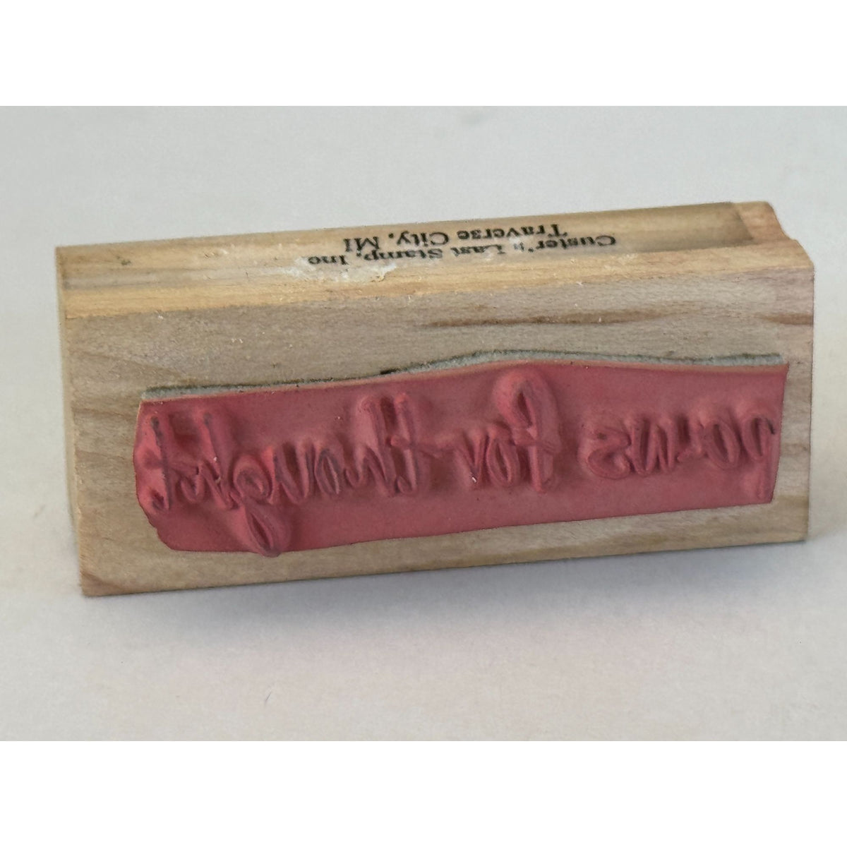 Custers Last Stamp Rubber Stamp Paws For Thought Animal Pet Pause Pun Words