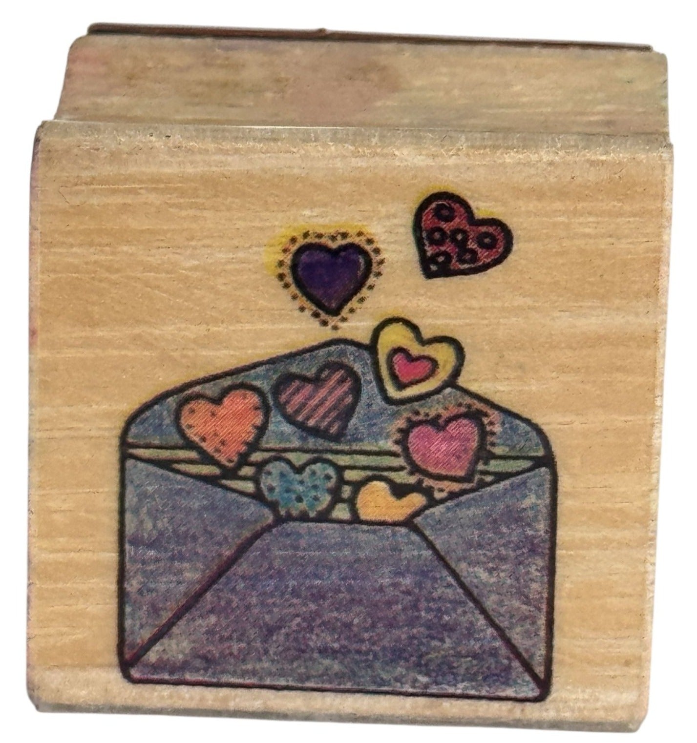 Envelope Hearts Rubber Stamp Snail Mail Sending Love Valentines Day Cardmaking