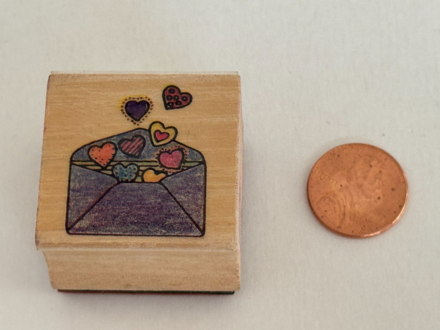 Envelope Hearts Rubber Stamp Snail Mail Sending Love Valentines Day Cardmaking