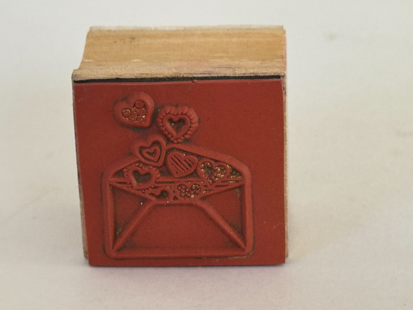 Envelope Hearts Rubber Stamp Snail Mail Sending Love Valentines Day Cardmaking