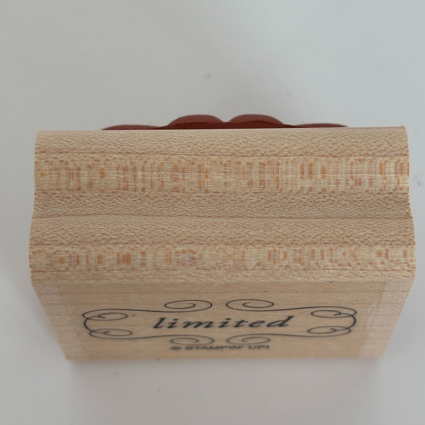 Stampin Up Rubber Stamp Limited Edition Scroll Fancy Words Business Tag Words