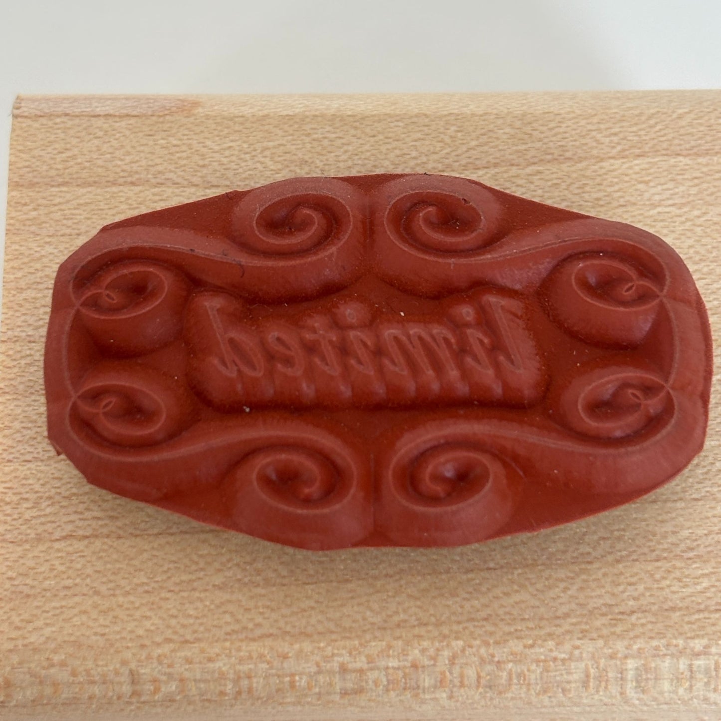 Stampin Up Rubber Stamp Limited Edition Scroll Fancy Words Business Tag Words