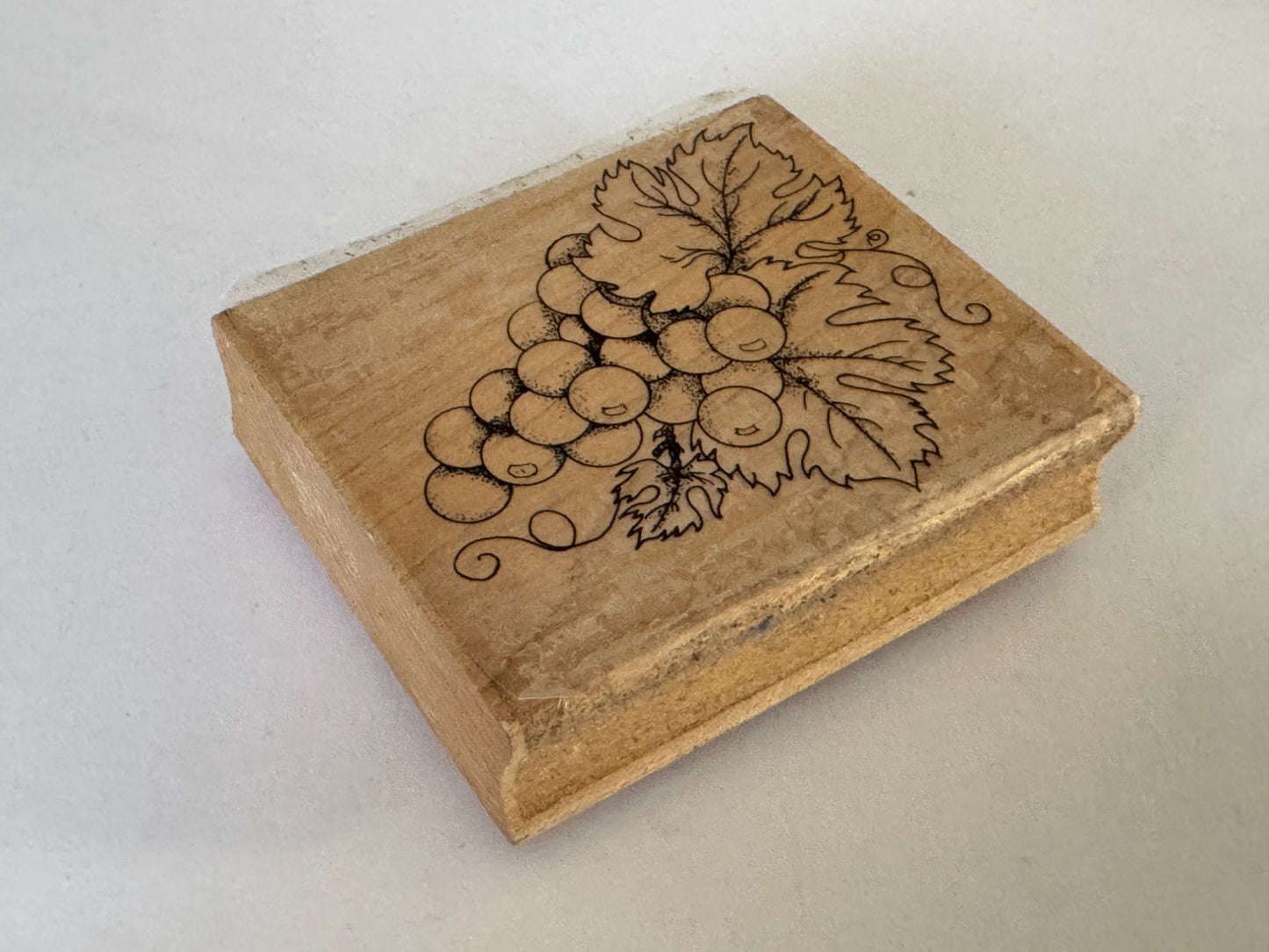 Grapes Rubber Stamp Grape Cluster Grapevine Fruit Wine Making Card Making Craft