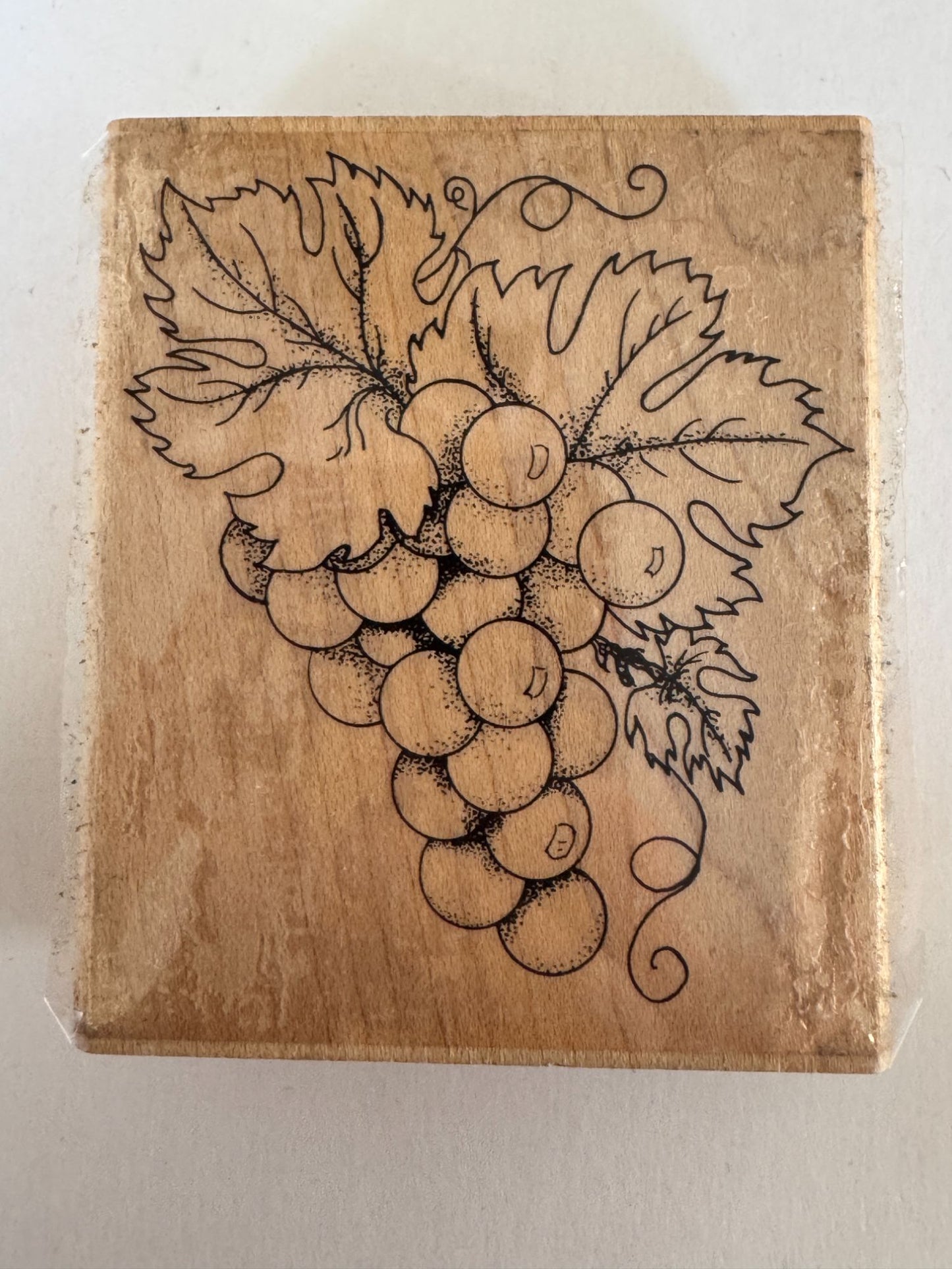 Grapes Rubber Stamp Grape Cluster Grapevine Fruit Wine Making Card Making Craft