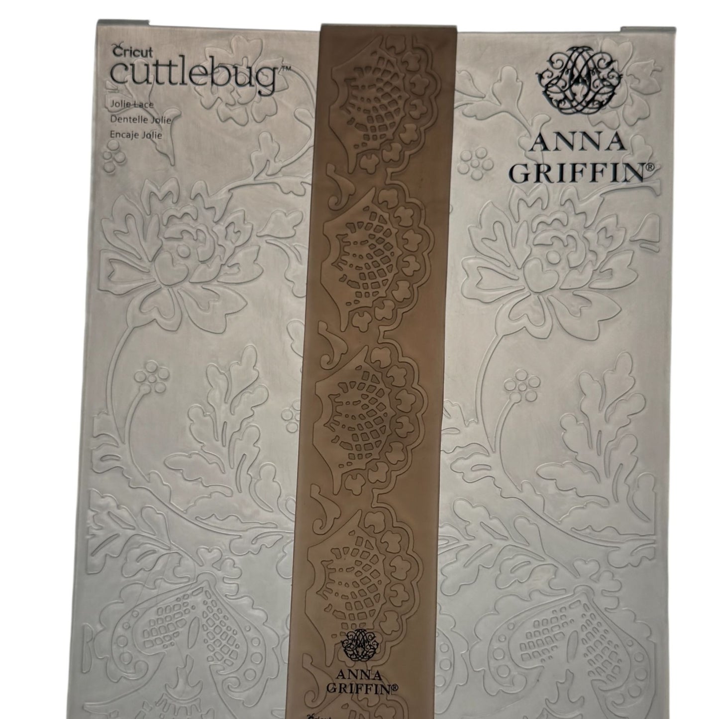 Cricut Cuttlebug Anna Griffin Jolie Lace Embossing Folder and Border Set Cardmaking Tool 5x7