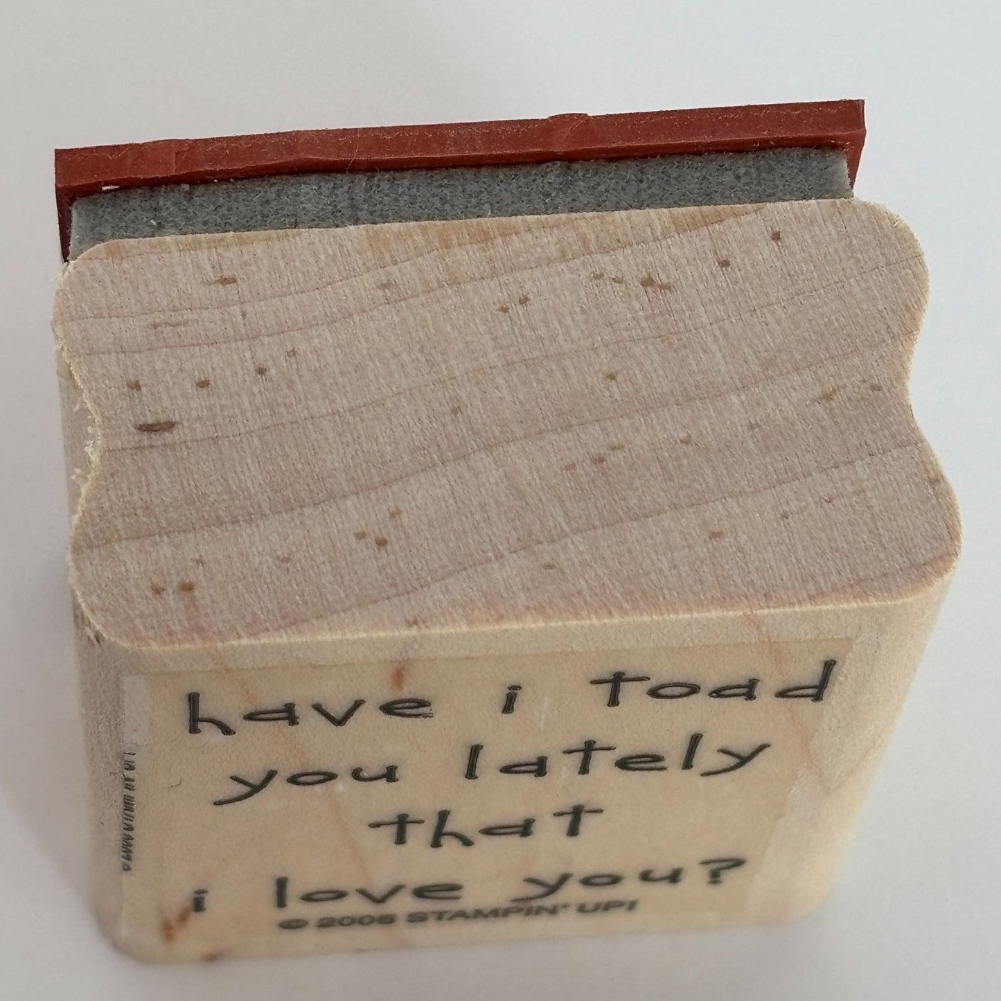 Stampin Up Rubber Stamp Have I Told You Lately I Love You Toad Pun Card Making