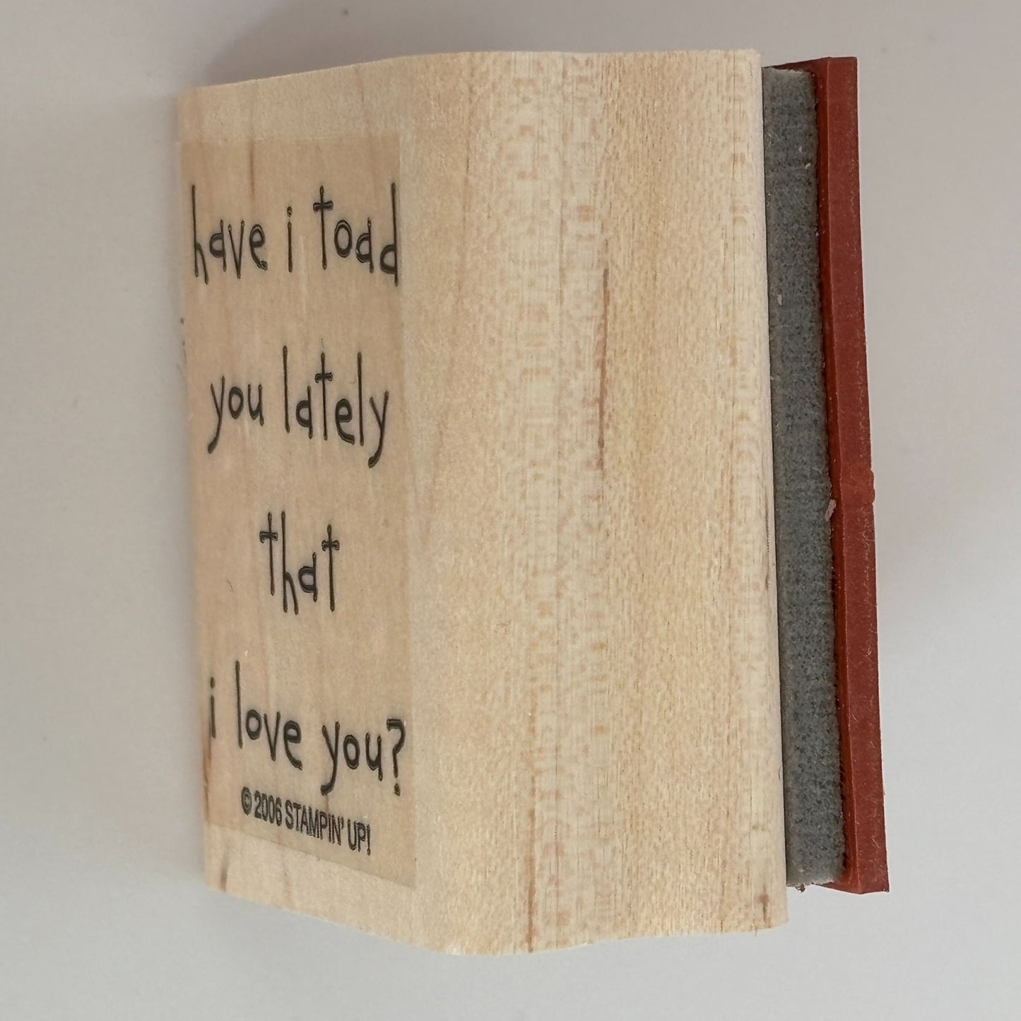 Stampin Up Rubber Stamp Have I Told You Lately I Love You Toad Pun Card Making