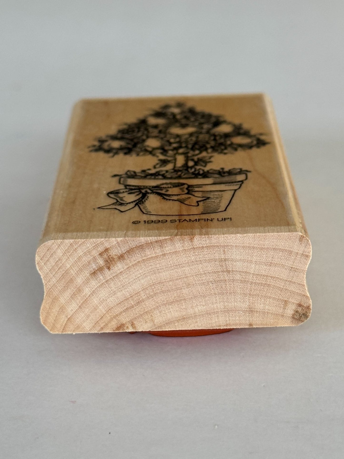 Stampin Up Rubber Stamp Pear Tree Topiary Christmas Card Making Holidays Craft