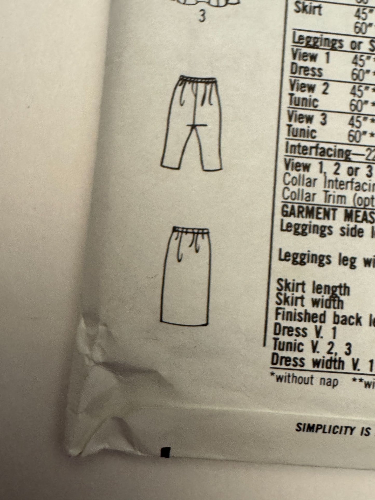 Simplicity Sewing Pattern 7811 Maternity Leggings Skirt Dress Tunic 6-12 UC Easy