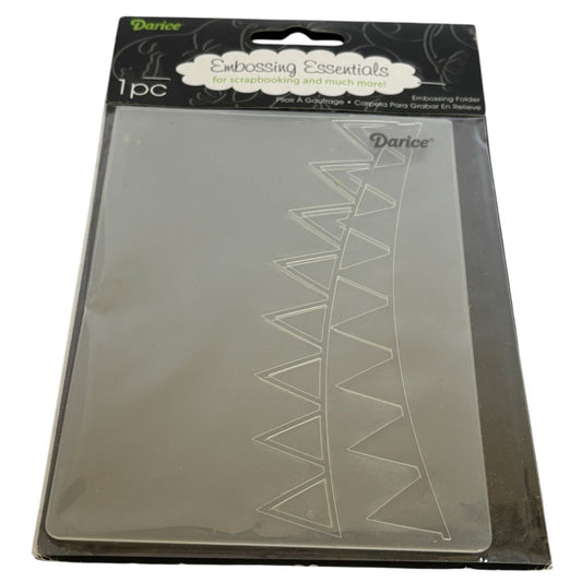 Darice Embossing Folder Bunting Flags Banner Pennant Craft Celebration Party