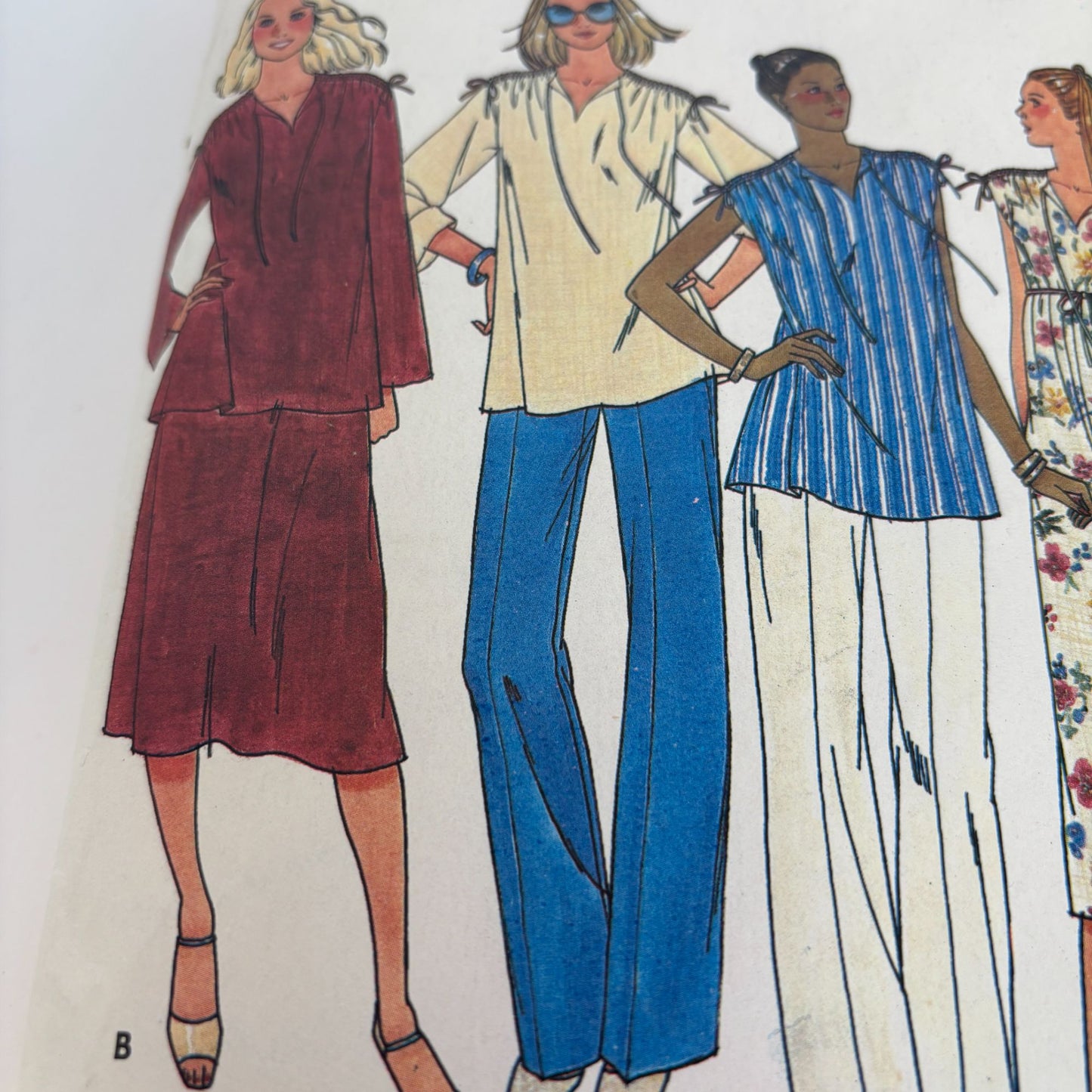 Butterick Sewing Pattern 6513 Maternity Dress Tunic Pants Skirt Vintage 12 CUT