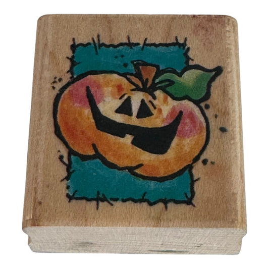 Penny Black Rubber Stamp Jack O Lantern Halloween Pumpkin Small Toothy Smile Art