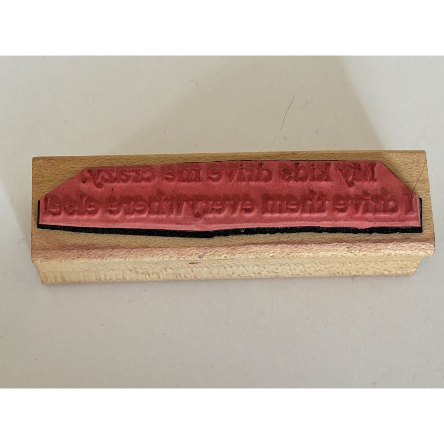 Viva Las Vegas Rubber Stamp Funny Mom Quote My Kids Drive Me Crazy Wood Mounted Humor Craft