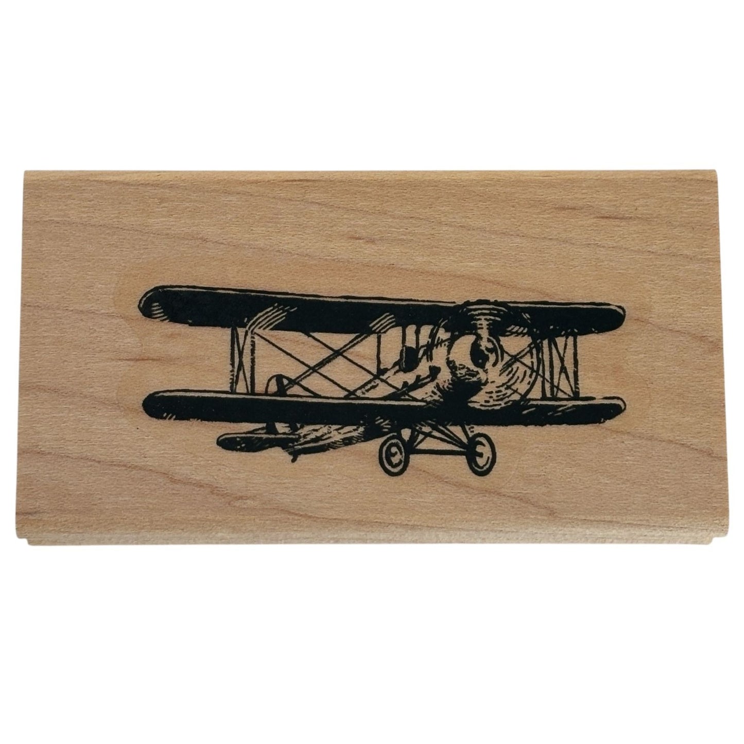 Stampin Up Rubber Stamp Airplane Bi-Plane Sky Aviation Pilot Flying Card Making