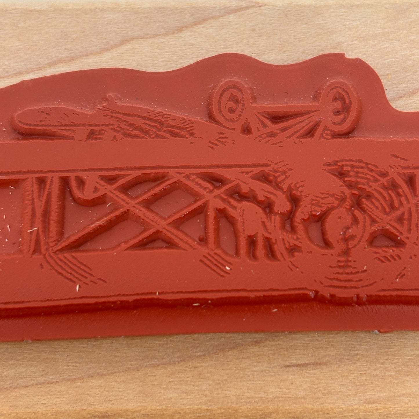 Stampin Up Rubber Stamp Airplane Bi-Plane Sky Aviation Pilot Flying Card Making