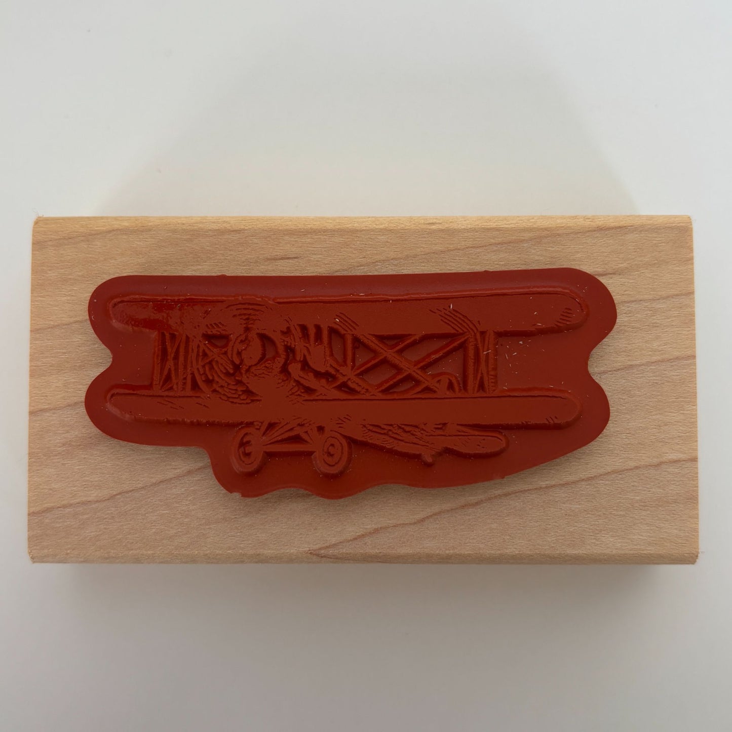 Stampin Up Rubber Stamp Airplane Bi-Plane Sky Aviation Pilot Flying Card Making